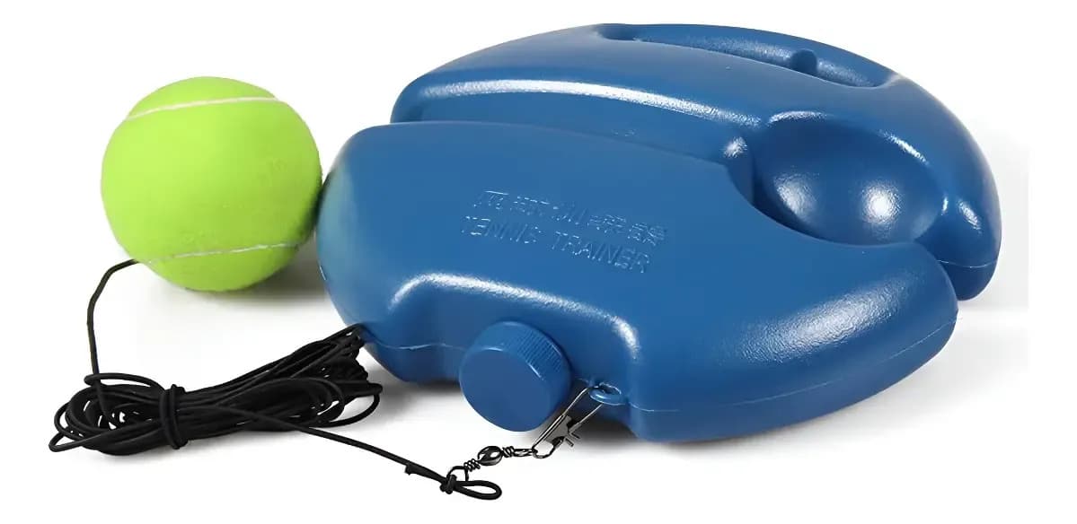 Treinador De Tênis Rebote Equipamento Bola Treino Solo Azul E Verde