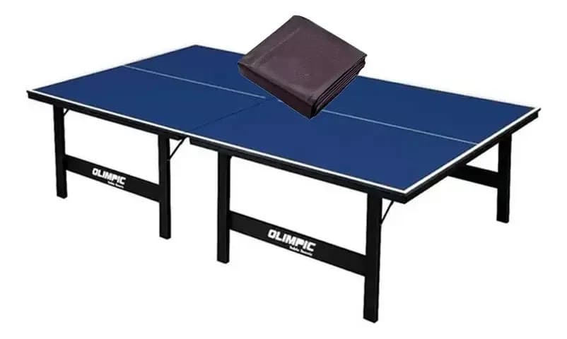 Mesa Ping Pong Mdp 12mm Olimpic 1014 + Capa P/ Mesa Aberta Azul