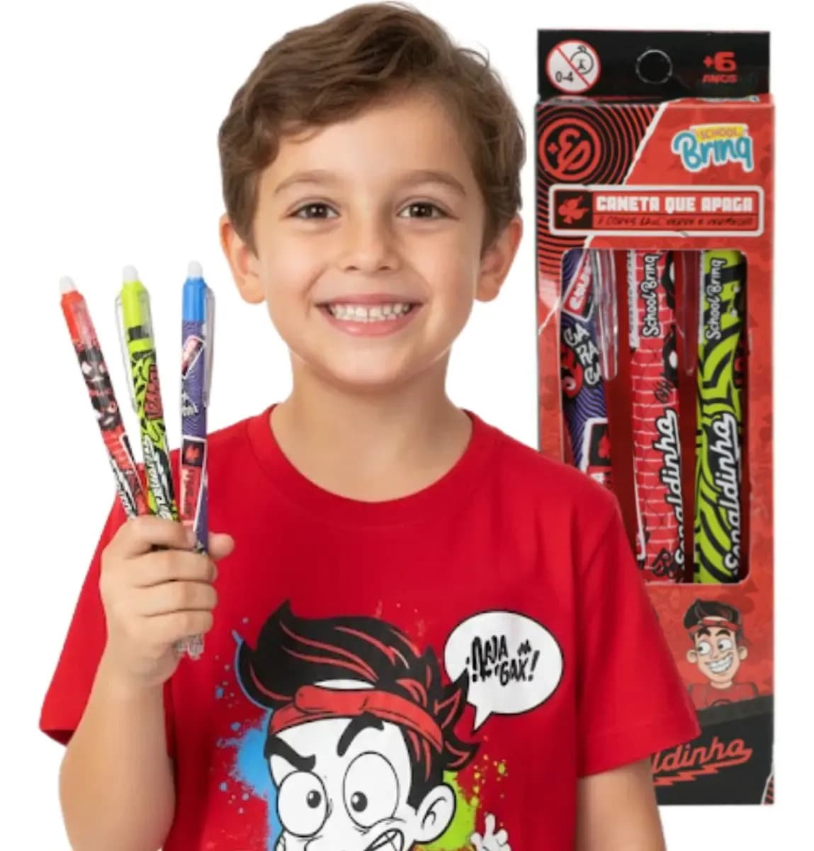 Kit Canetas Esferográfica Enaldinho Canetinha Apagável