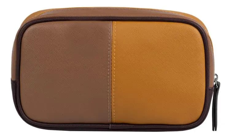 Necessaire Feminina Média Recortes Caramelo