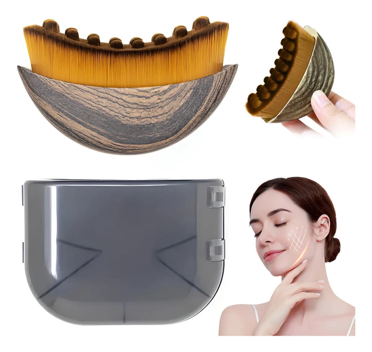 Escova facial Contour para drenagem linfática, escova F