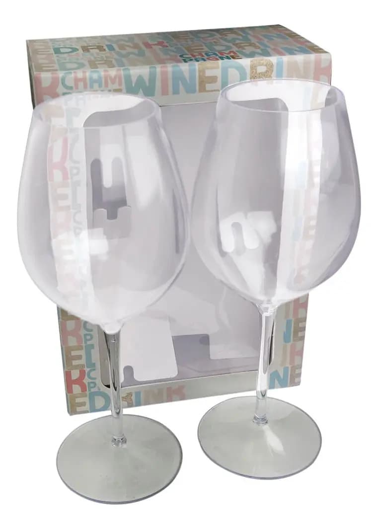 Kit Vinho 2 Taças Dom Incolor 580ml Poliestireno