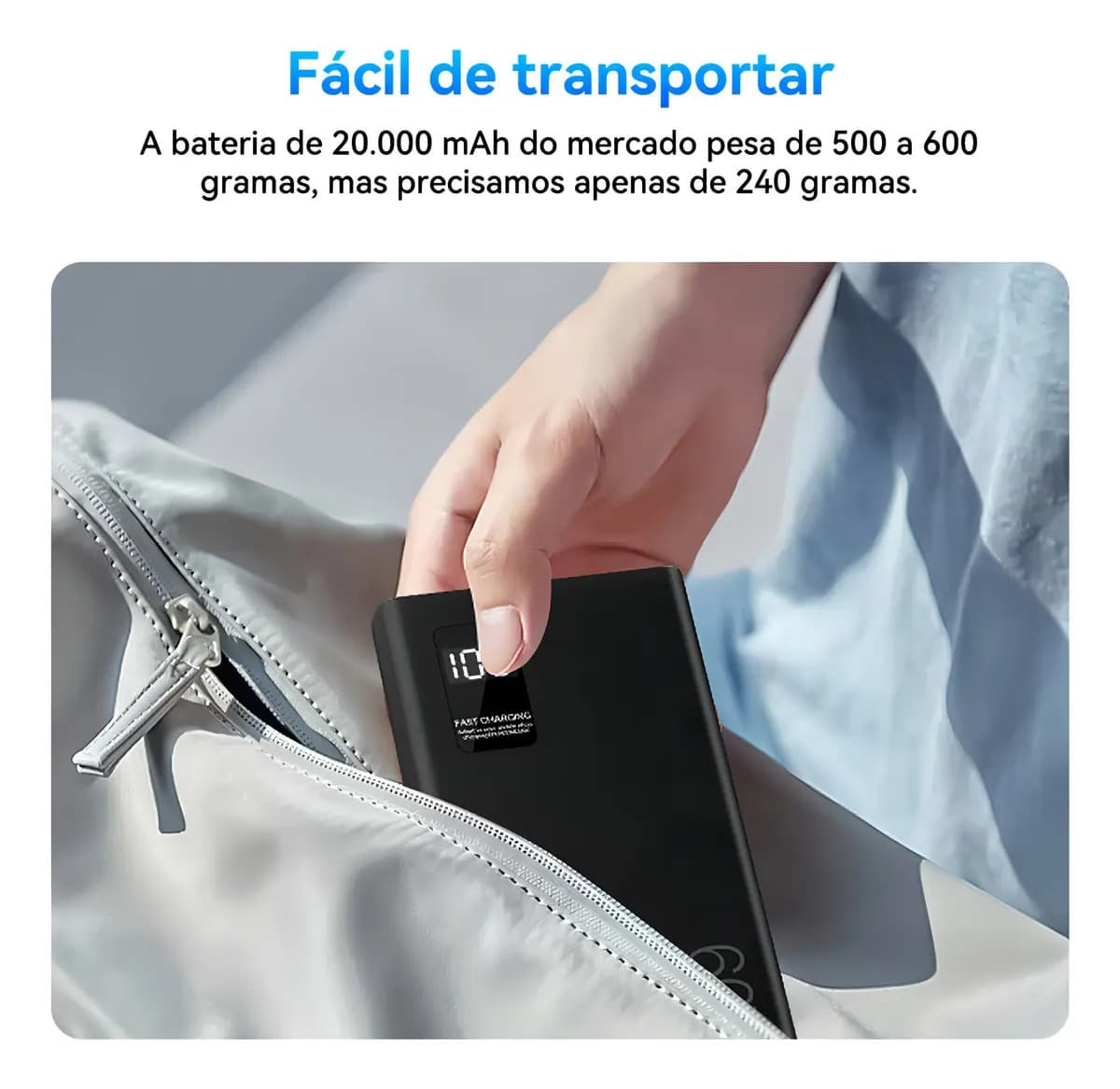 Mobile Power 20000mah Carregador Rápido Portátil Power Bank Carregador Portátil Power Bank Rapido Compatível Ios E Android