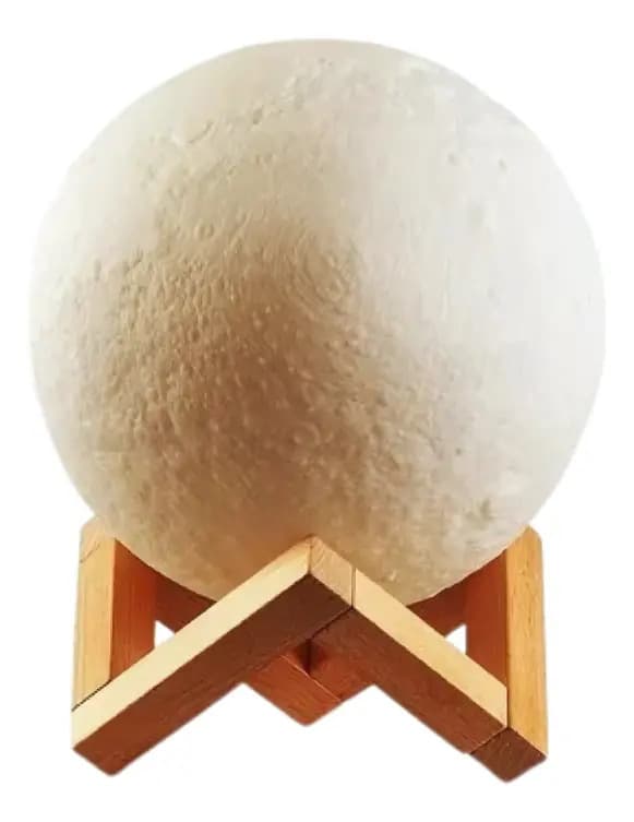 Luminária Lua 3d Abajur Luz Noturna Decorativo Led Quarto