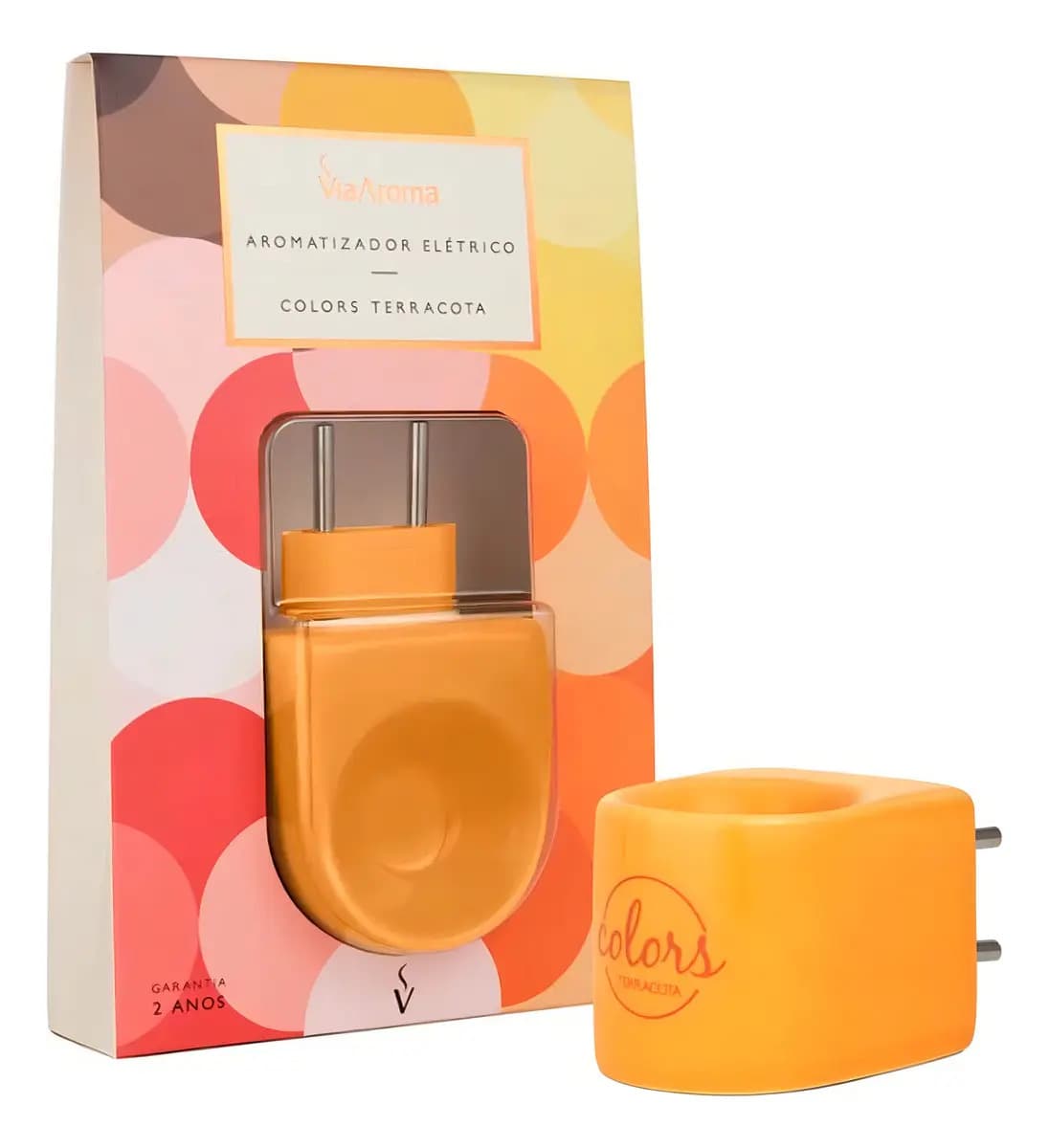 Aromatizador Elétrico Colors Difusor Aromas Óleo Essencial Cor Laranja