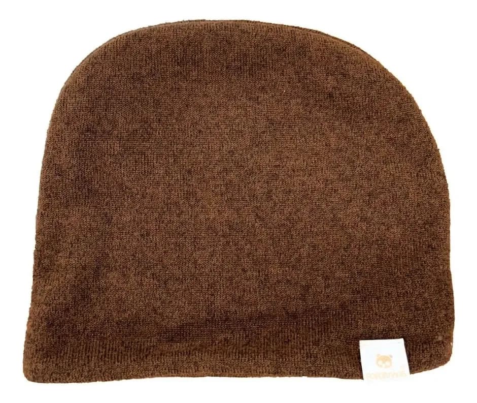 Touca Lã Lisa Lazinha Quentinha Inverno Bebê Básica Inverno Cor Caramelo 12 Tamanho M (24 Meses)