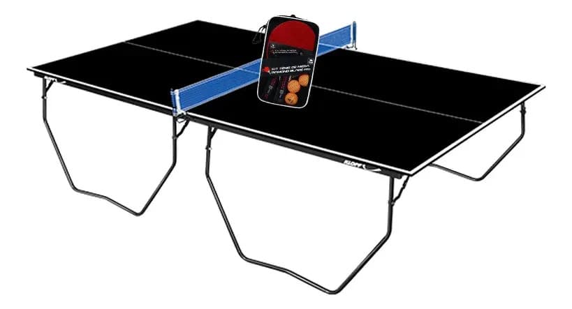 Mesa Ping Pong Preta 1087 Klopf + Kit 4862