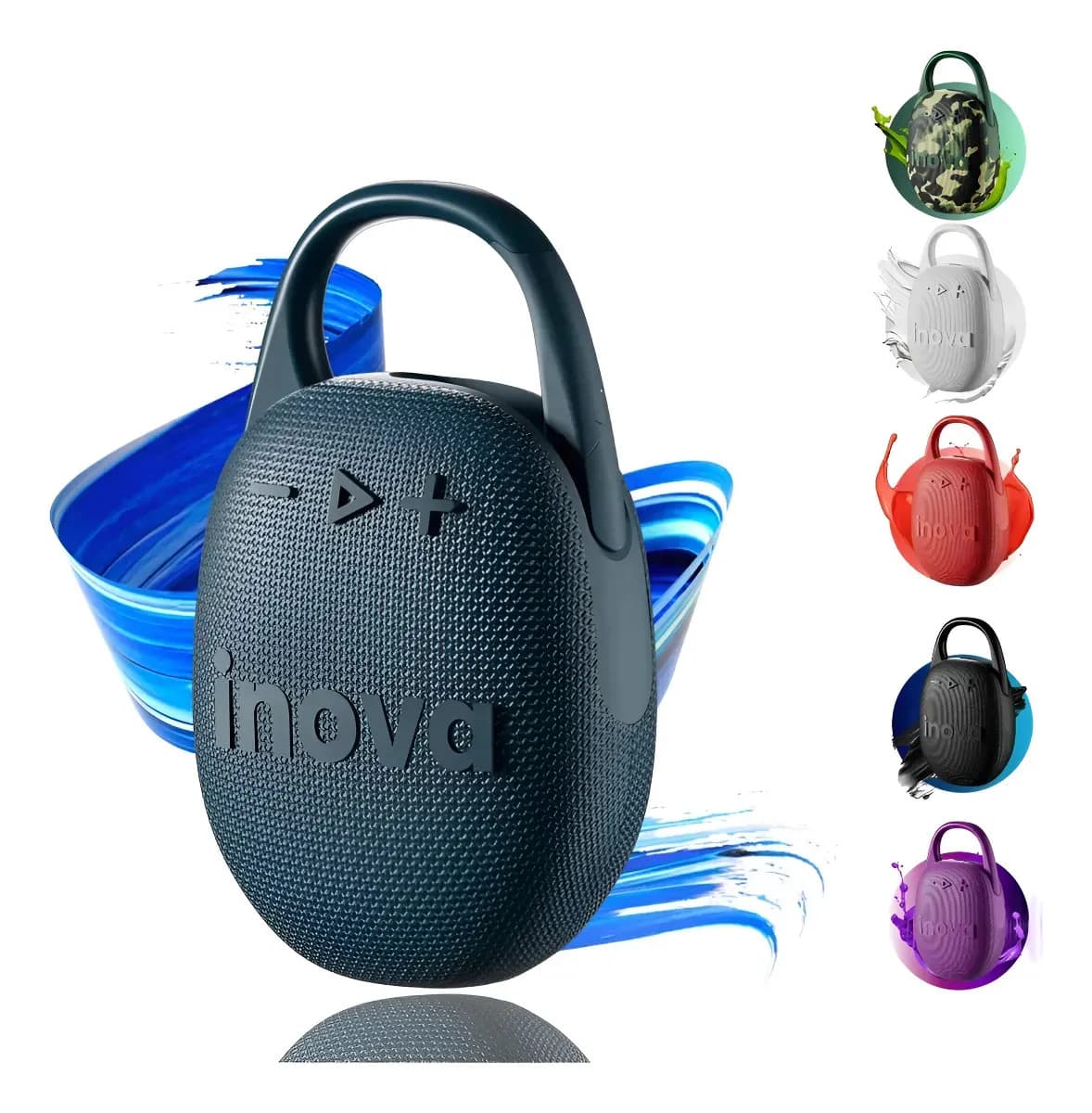 Caixa Som Bluetooth Caix Som Amplificador Caixa Inova Basike Cor Azul 3.7