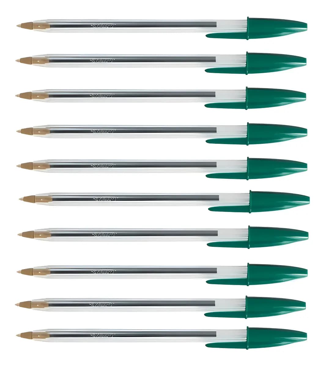 Kit Canetas Esferográficas BIC Cristal Verde – 10 Unidades