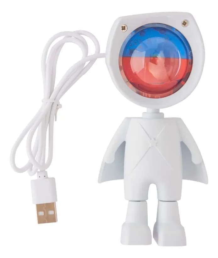 Luminária USB Astronauta C3B LED Rotação 360° Luz Criativa e Divertida