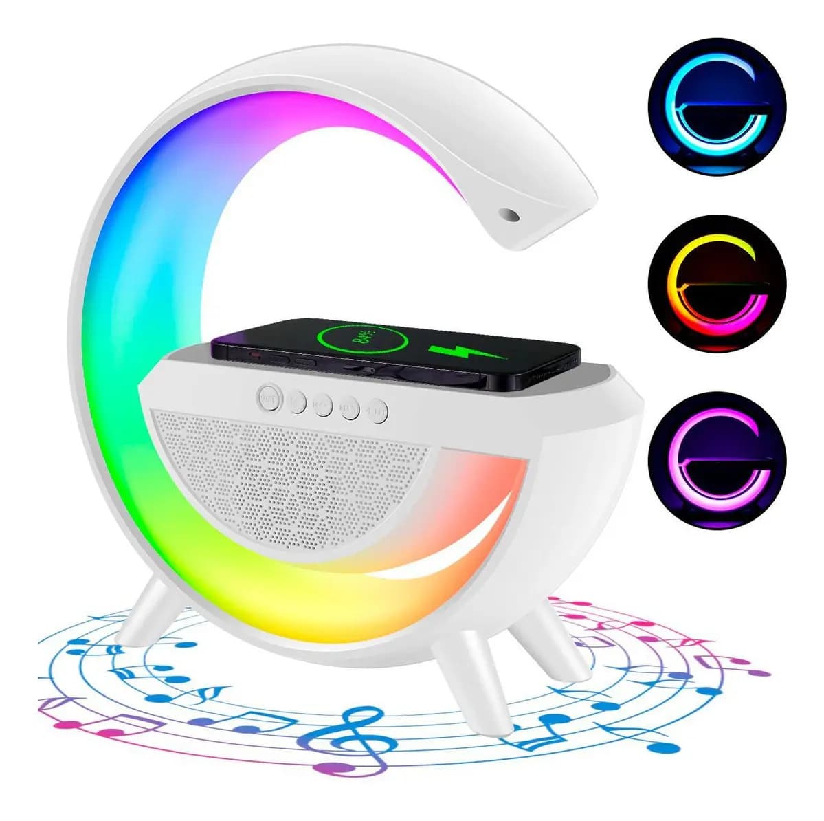 Luminária Mesa Smart Música Multifuncional Sem Fio