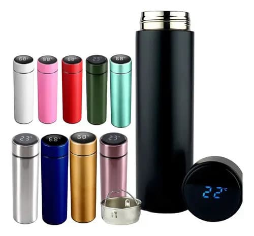Garrafa Termica Squeeze Com Display Aço Inox 500ml Agua Café