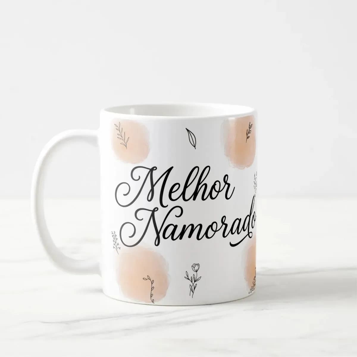 Caneca Casal Personalizada Presente Criativo Namorados Branco Melhor Namorado