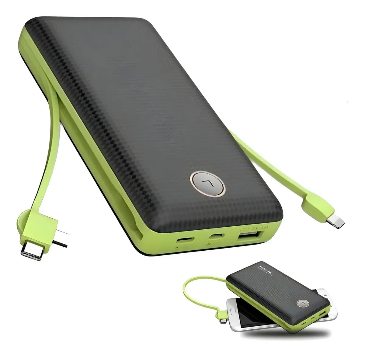 Carregador Portátil 20000mAh Power Bank Universal Preto