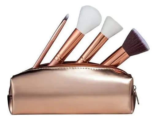 Kit de 5 pincéis para maquiagem Avon Kit Pincéis Rose Kit Pincéis Rose