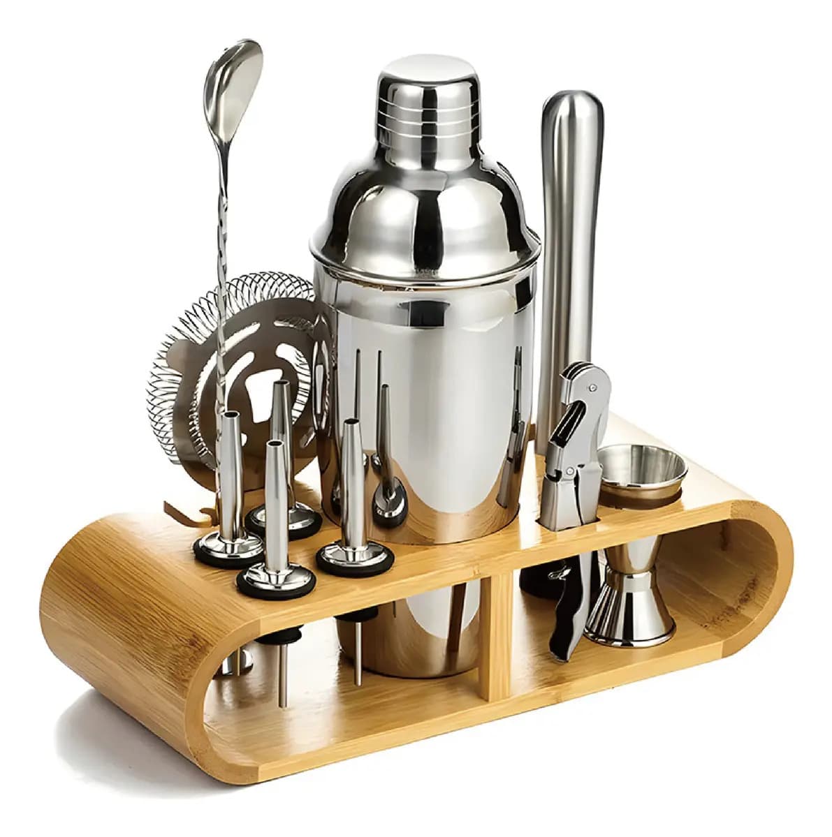 Kit Barman Coqueteleira Drinks Cor Prateado