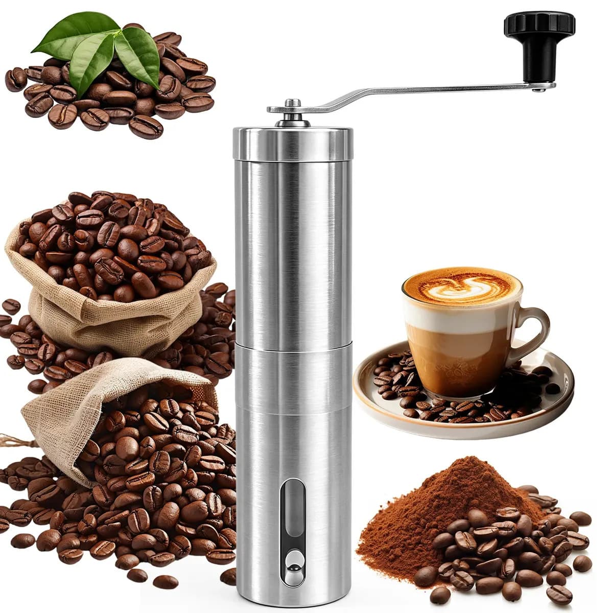 Moedor De Cafe Moedor Cafe Manual Kit Cafe Moedor De Temperos Moedor De Graos Moedor De Ervas Moedor Manual Para Casa…