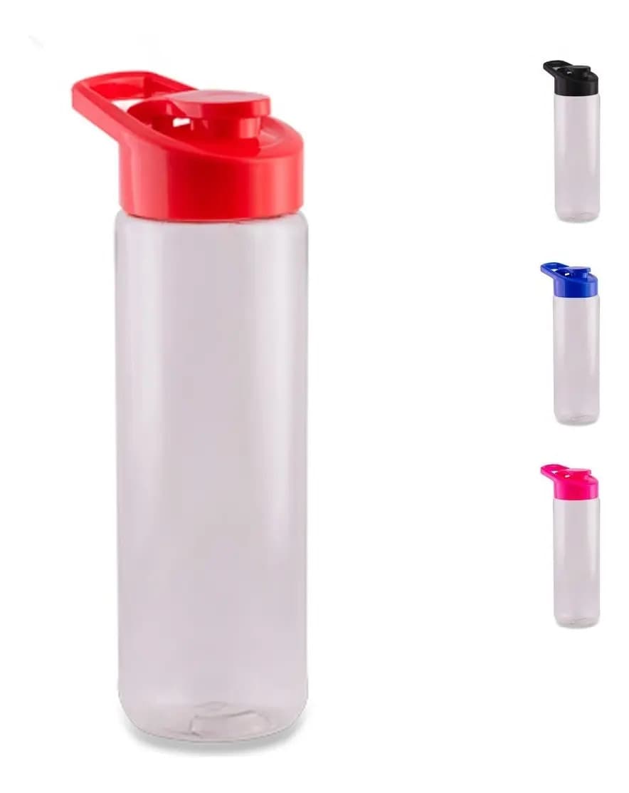 Squeeze Garrafa Plástica 700ml Cor Vermelho