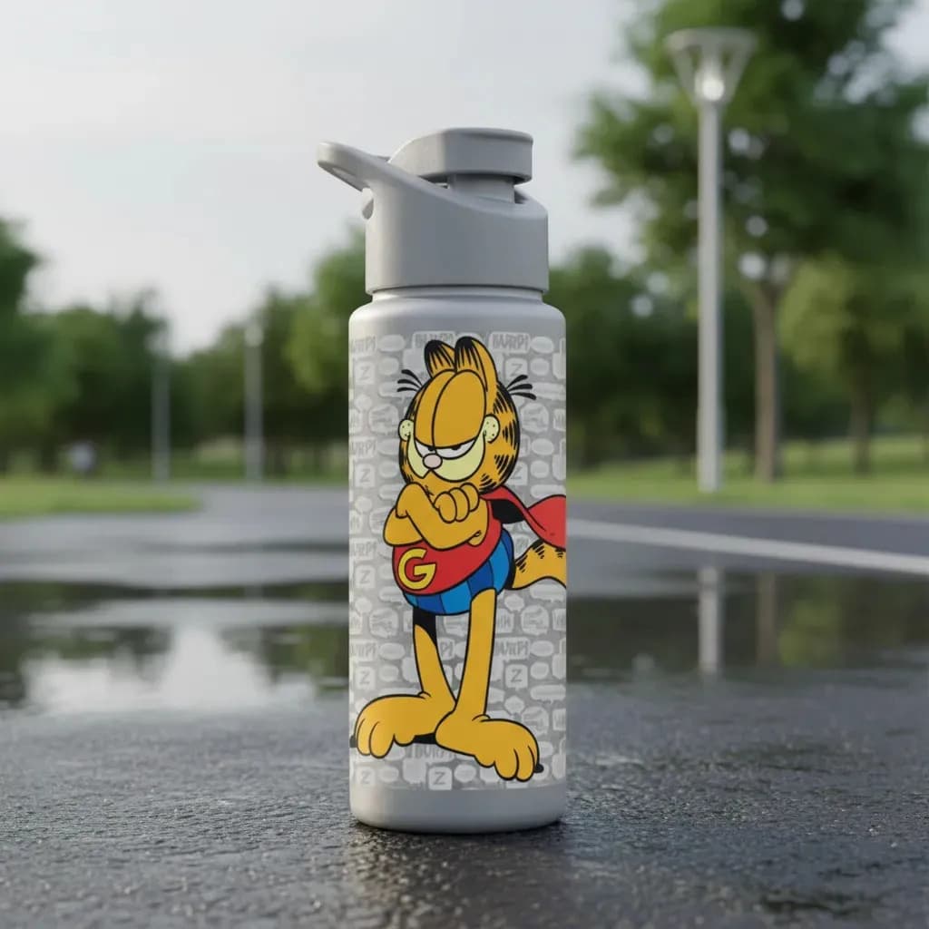 Garrafa Bandeirante Squeeze Garrafa Agua Plastico 500ml Garfield
