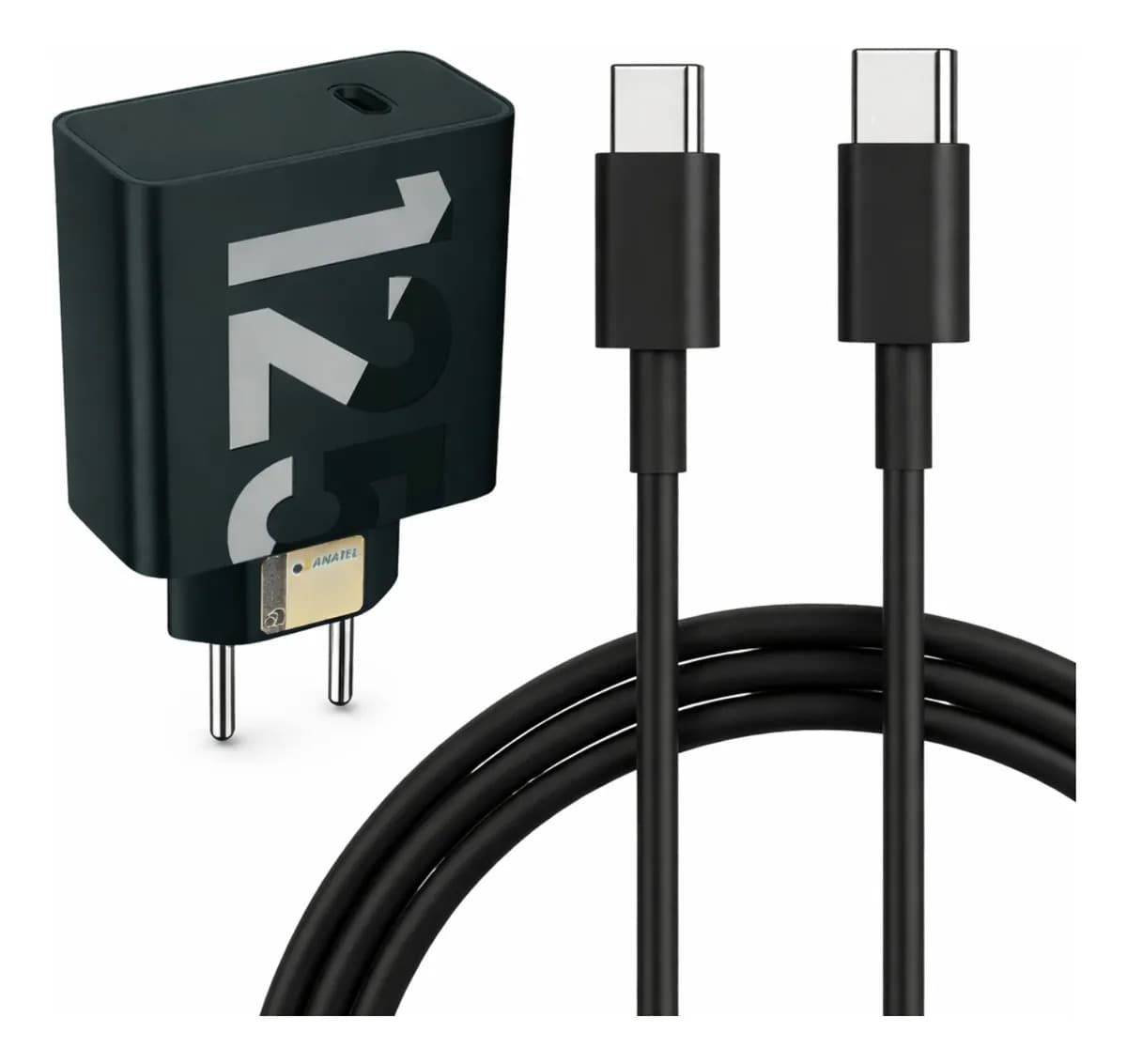 Carregador Turbo Power Para Motorola 125w Usb-c Preto