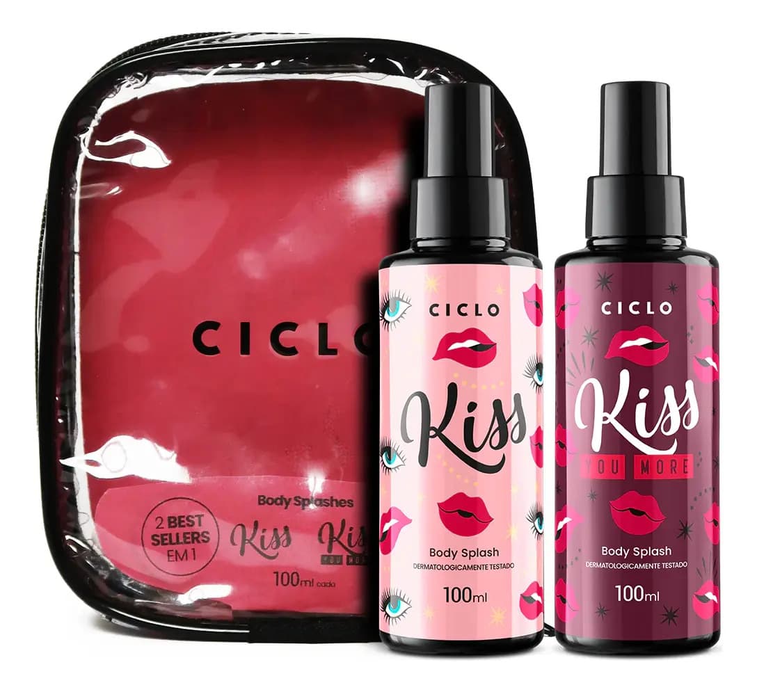 Ciclo Body Splash Kiss 100ml + Body Splash Kiss You More 100ml