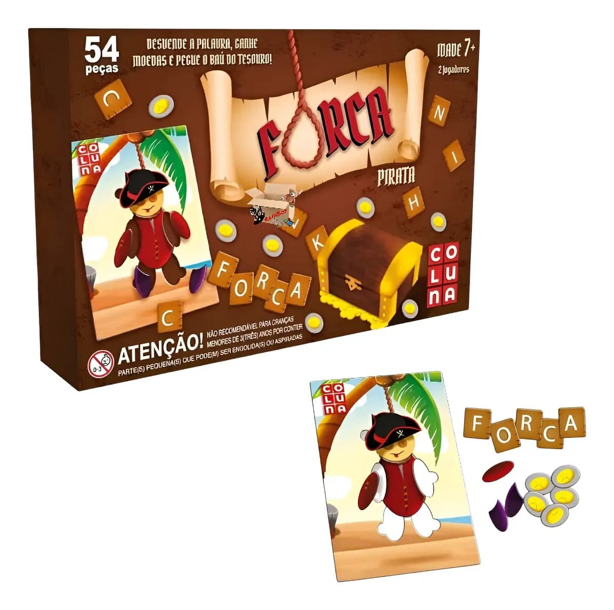 Brinquedo Pedagógico Jogo Tabuleiro Jogo Da Forca Do Pirata