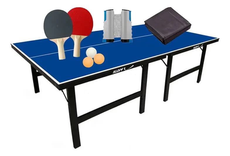 Mesa Ping Pong Mdp 15mm 1001 Klopf + Kit 5091 + Capa Cor Azul