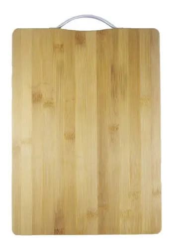 Tábua Corte Madeira Bambu Top Chef 35.8x25.5cm com Alça