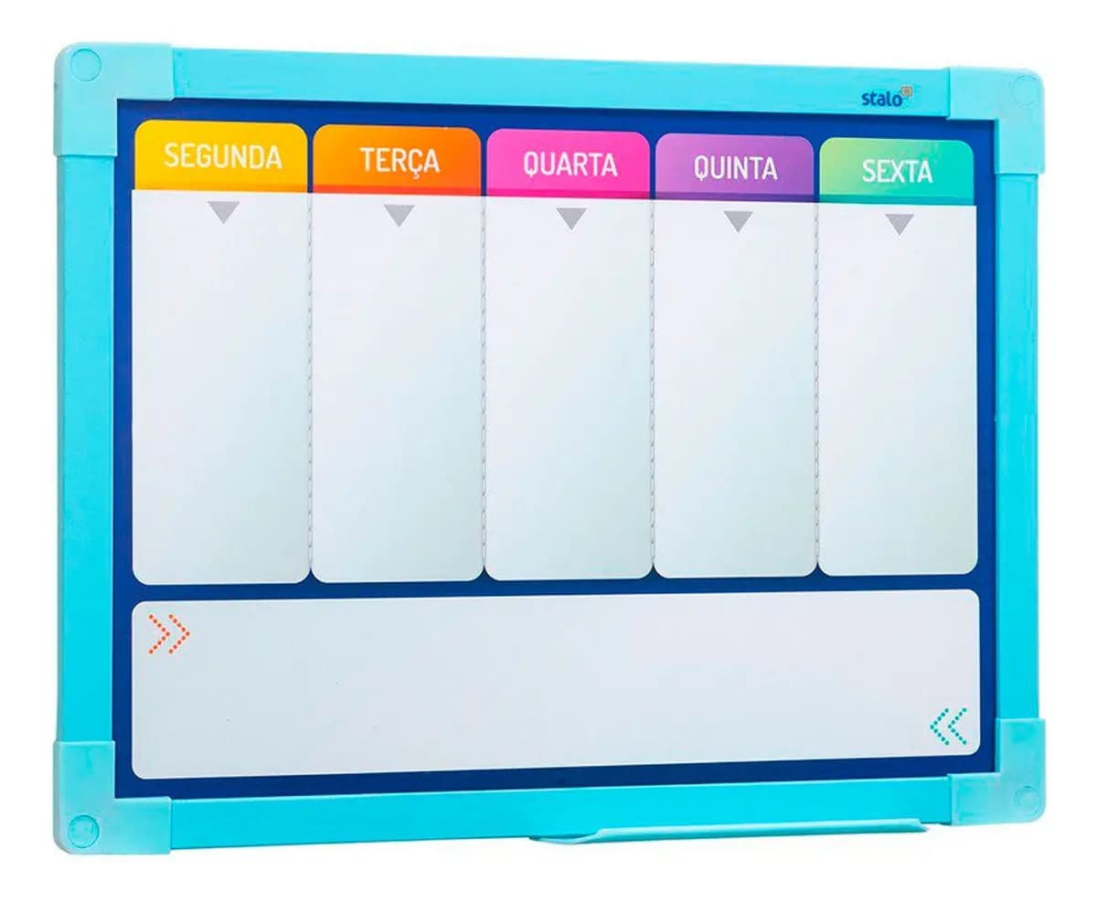 Planner Semanal Parede 40x30cm Lousa Planejador Arco-íris