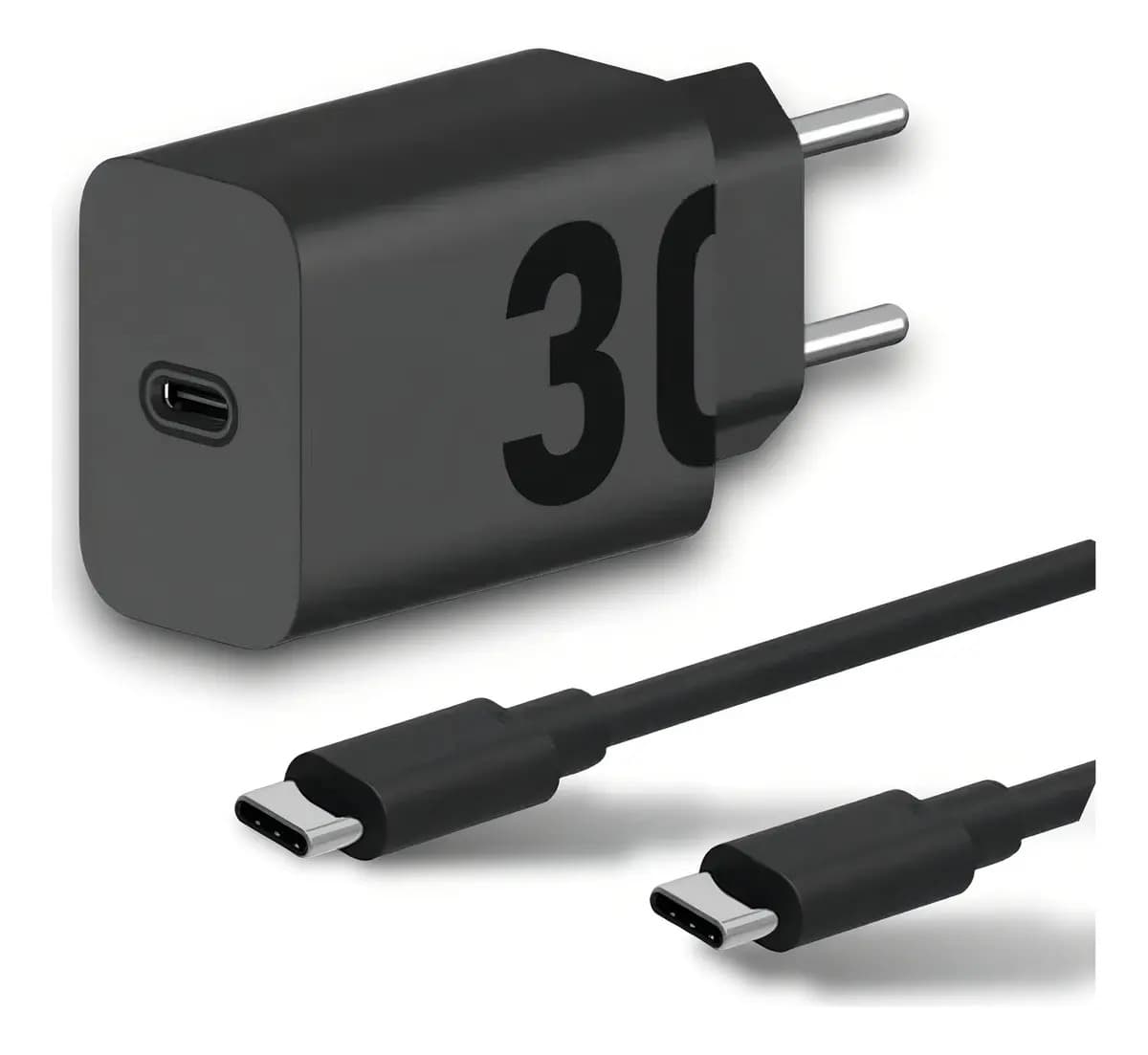 Carregador Turbo Power Usb-c PD 30W Cor Preto