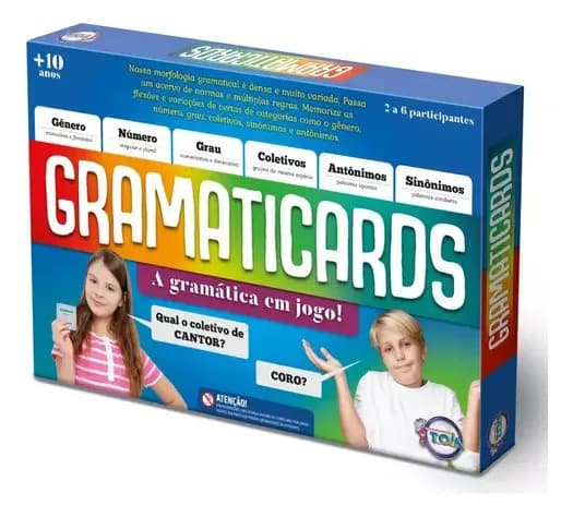 Jogo Tabuleiro Infantil Gramaticards