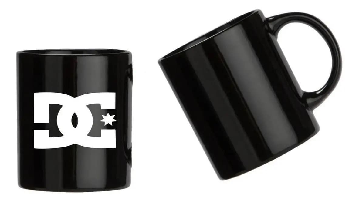 Caneca Personalizada Porcelana Dc Shoes - Preta 325ml