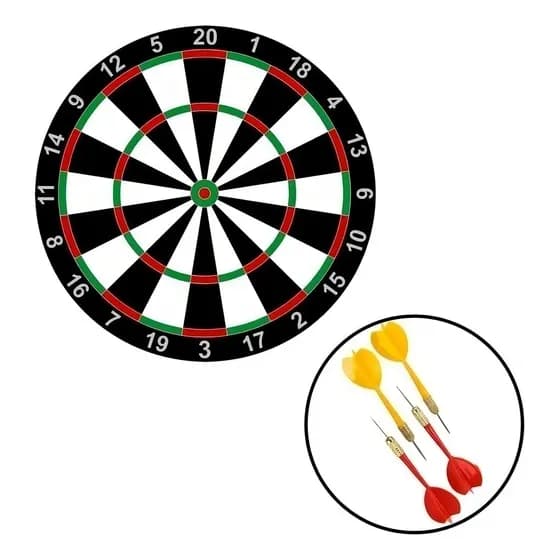Jogo De Dardos Profissional 43cm Kit Alvo Com 6 Dardos