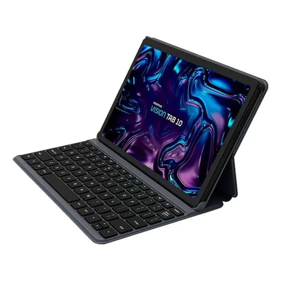 Positivo Vision Tab 10 T3010 4GB RAM 128GB com Capa Teclado Octa-Core 5 13Mp Bateria 6000mAh Tela 10.1“ HD Wifi AC e 4g Full Lamination -​ Preto