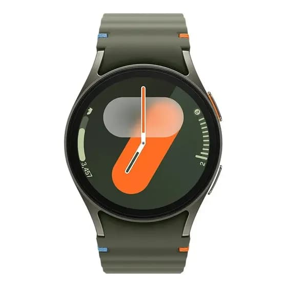 Samsung Galaxy Watch7 Smartwatch 40mm Bt Galaxy Ai Caixa Verde Pulseira Verde Bisel Verde Desenho da pulseira na