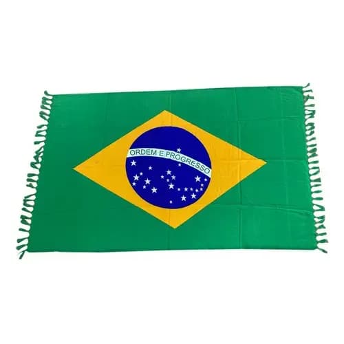 Canga De Praia Copa Bandeira Brasil Ordem Progresso Turista