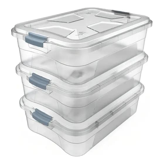 Kit 3 Caixas Organizadoras transparente 6 litros Uninjet