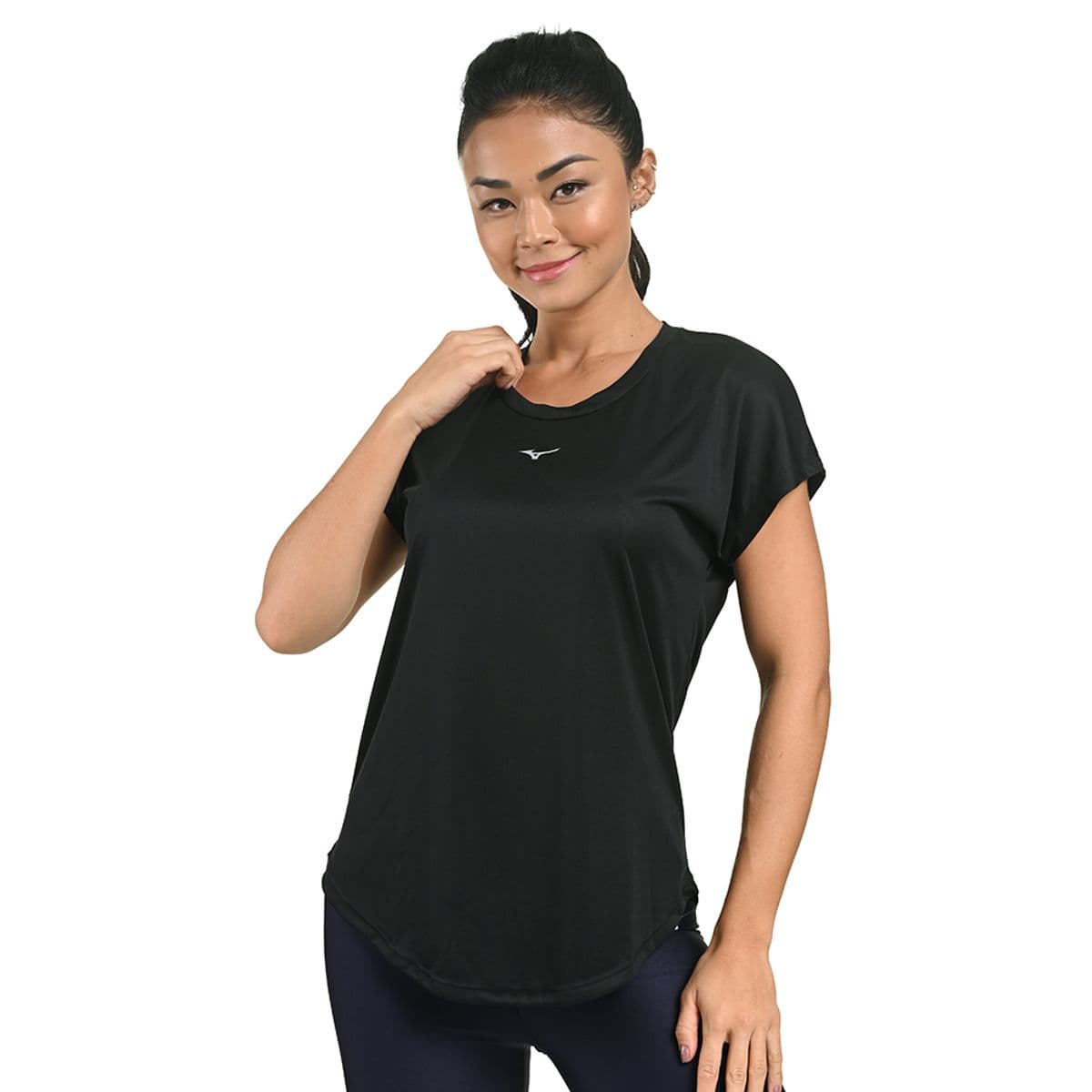 Camiseta de Corrida Feminina Mizuno Spark New G Preto