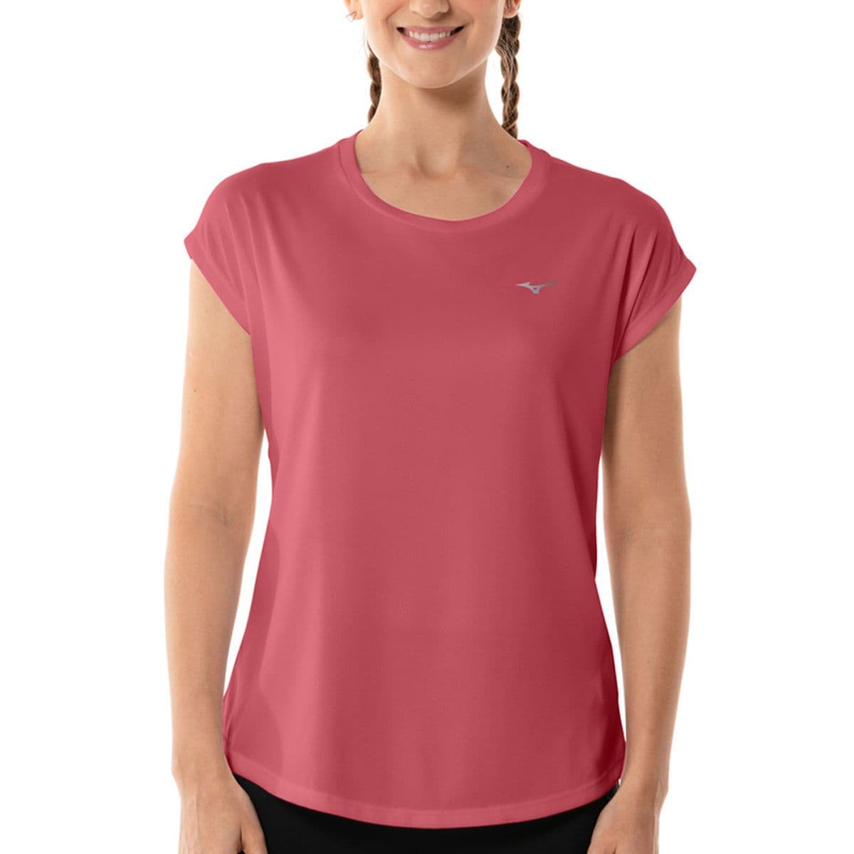 Camiseta de Treino Feminina Mizuno Sportwear G Rosa