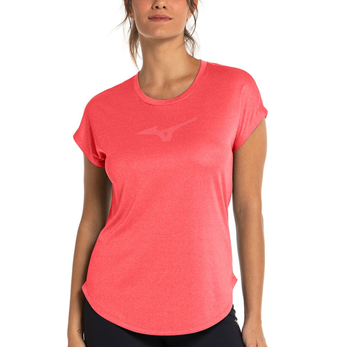 Camiseta de Treino Feminina Mizuno Spark Big Logo G Laranja
