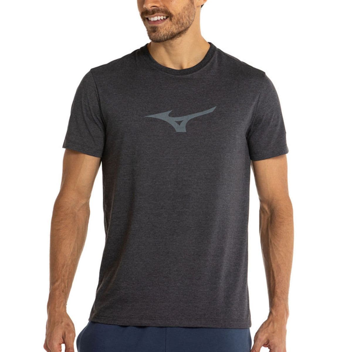 Camiseta Casual Masculina Mizuno LifeStyle G Cinza