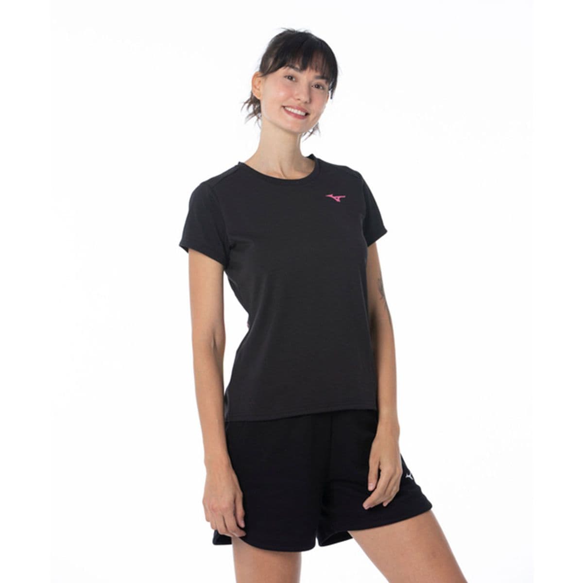 Camiseta Casual Feminina Mizuno GG Preto