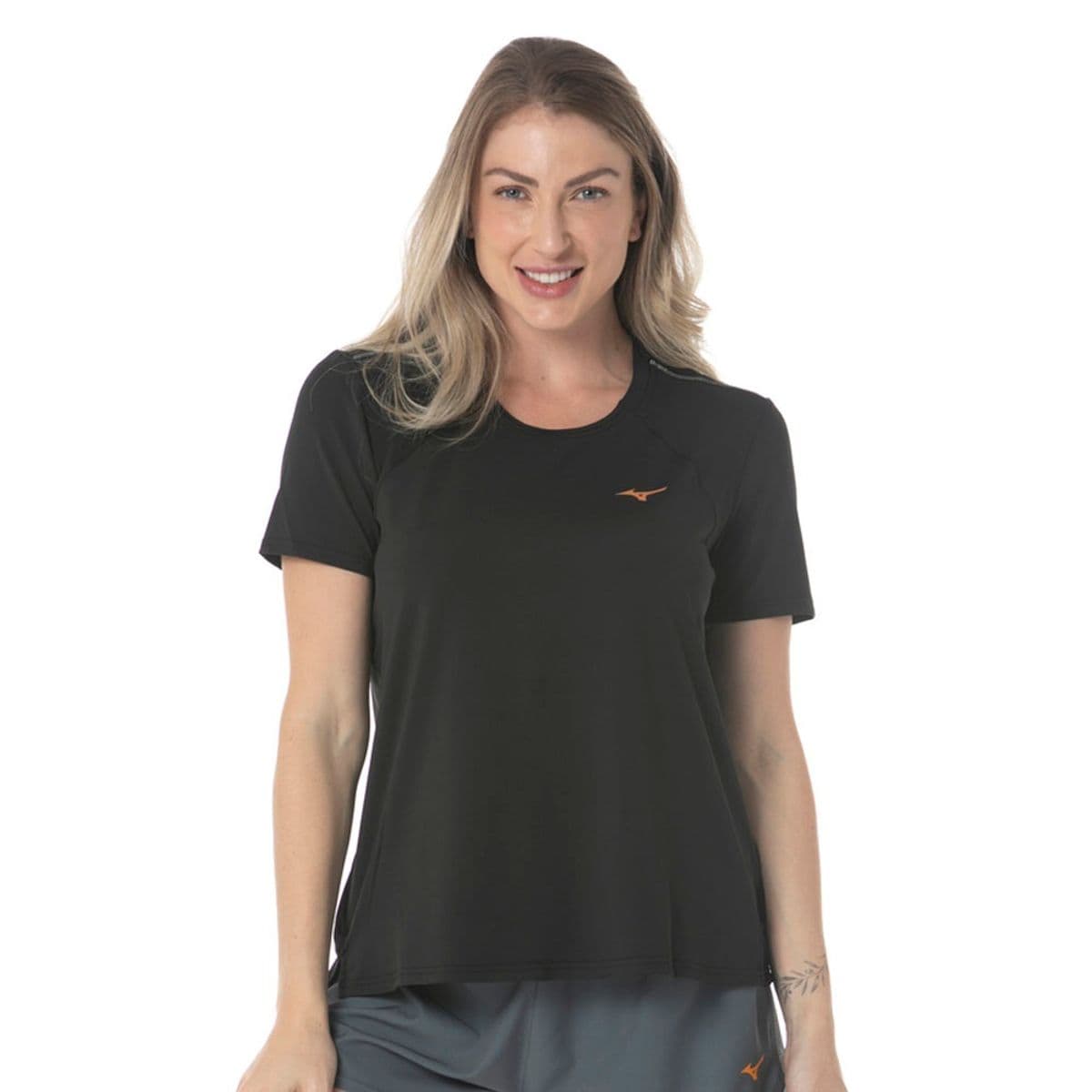 Camiseta de Treino Feminina Mizuno High G Preto
