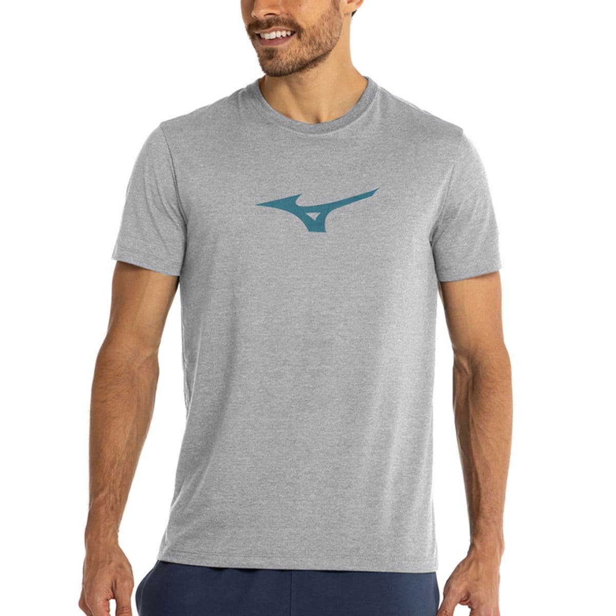 Camiseta de Corrida Masculina Mizuno Lifestyle P Cinza