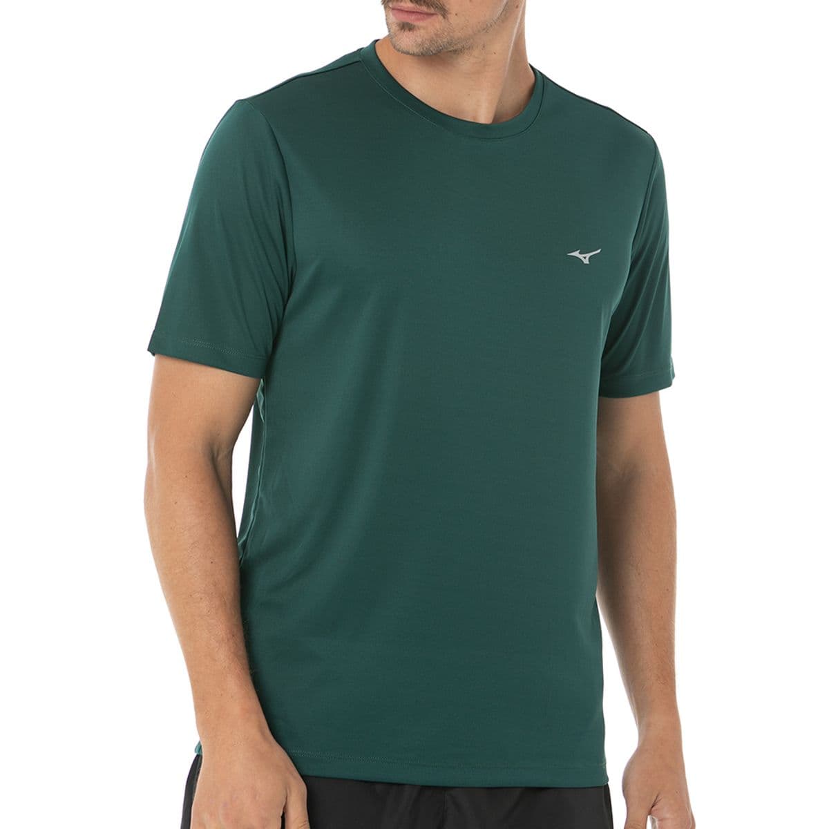 Camiseta de Corrida Masculina Mizuno Run Spark 2 GG Verde