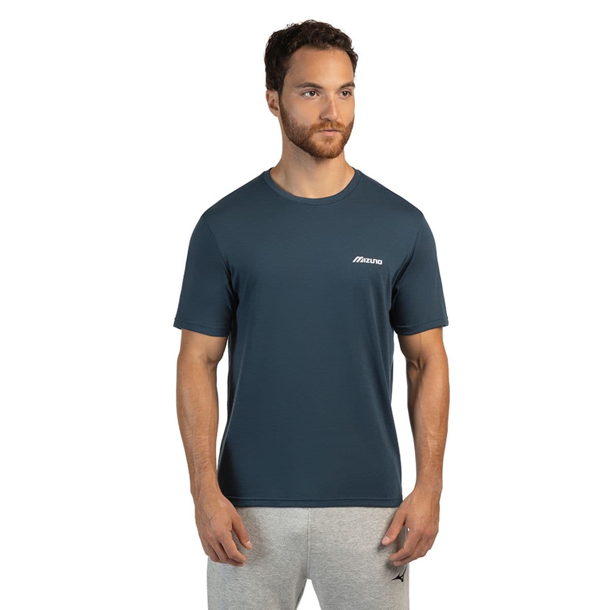 Camiseta Mizuno Basic Logo M Azul