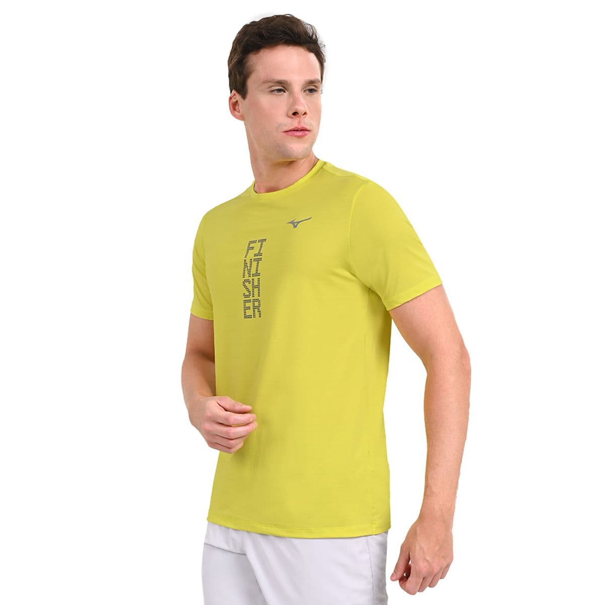 Camiseta de Corrida Masculina Mizuno Focus Stamp P Verde