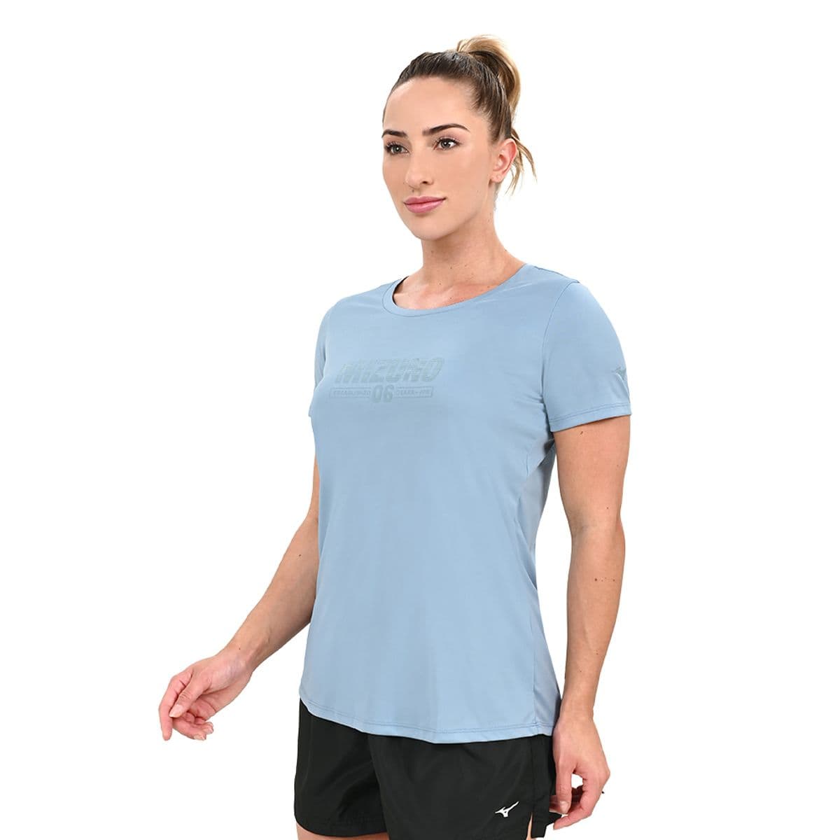 Camiseta de Treino Feminina Mizuno Fitwear Stamp GG Azul