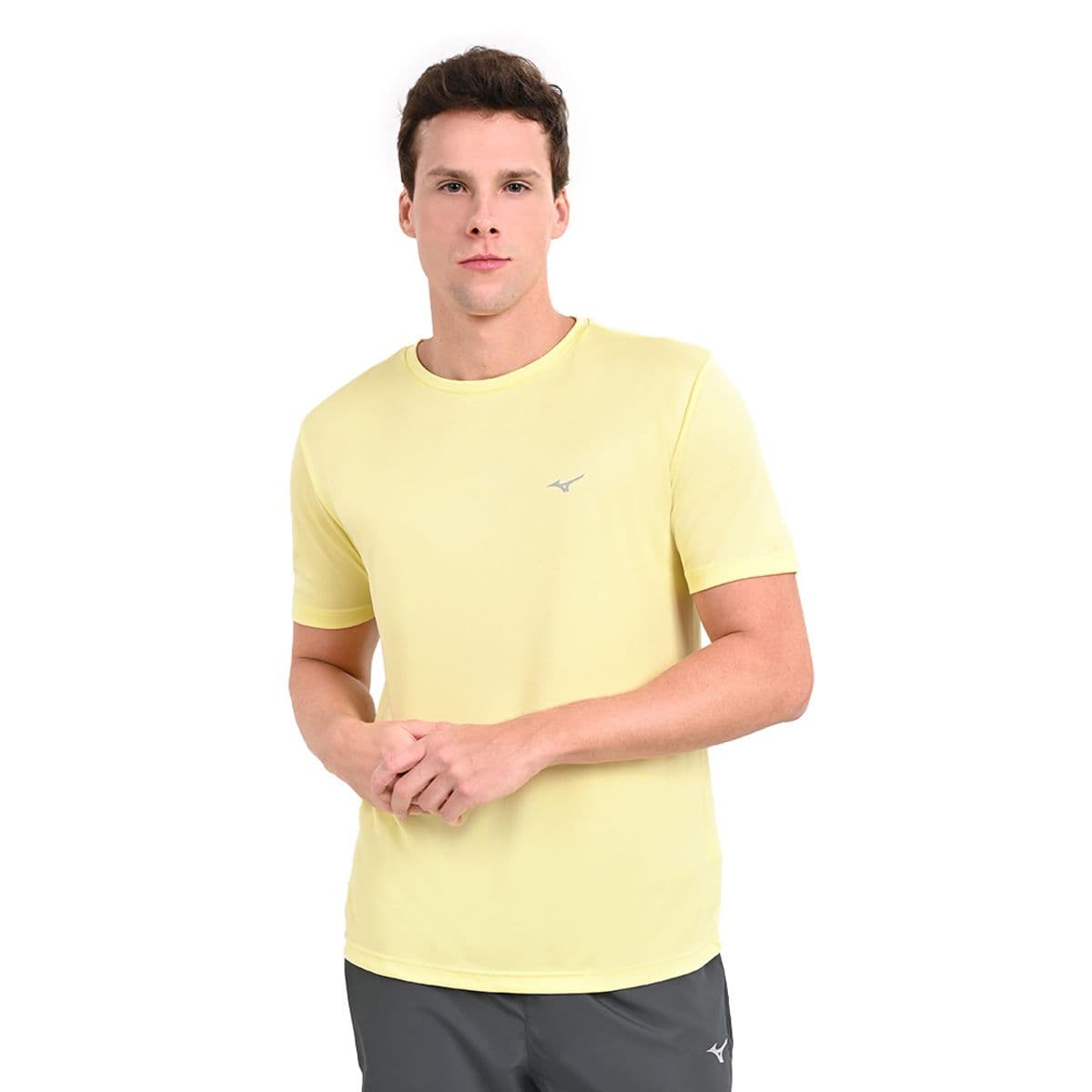 Camiseta de Treino Masculina Mizuno Run Spark 2 M Amarelo