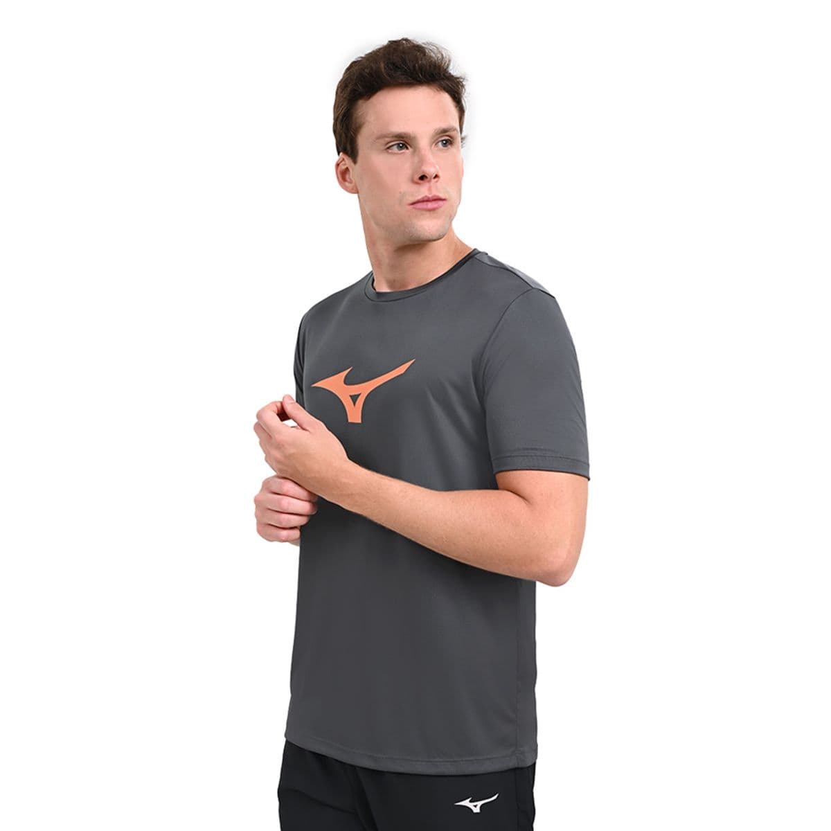Camiseta de Treino Masculina Mizuno Run Spark M Cinza